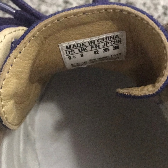 Y-3 Men's Purple and White Sneakers  Size US 8.5 - Picture 6 of 9